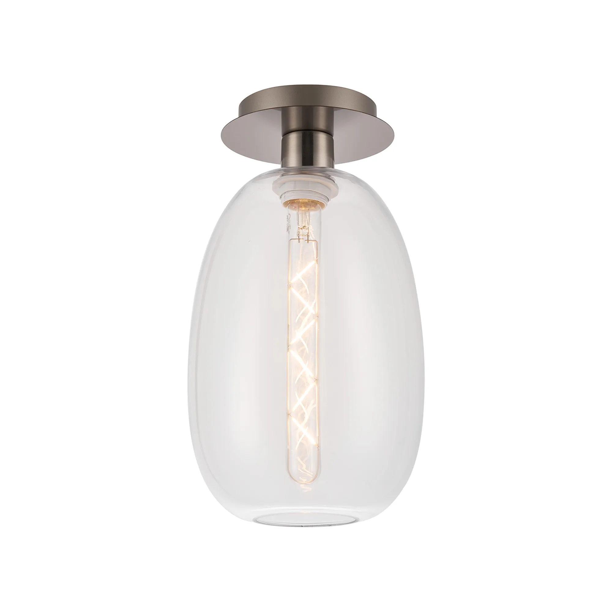 Lori Satin Nickel Ceiling Lights Deco Flush Fittings